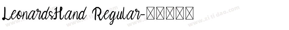 LeonardsHand Regular字体转换